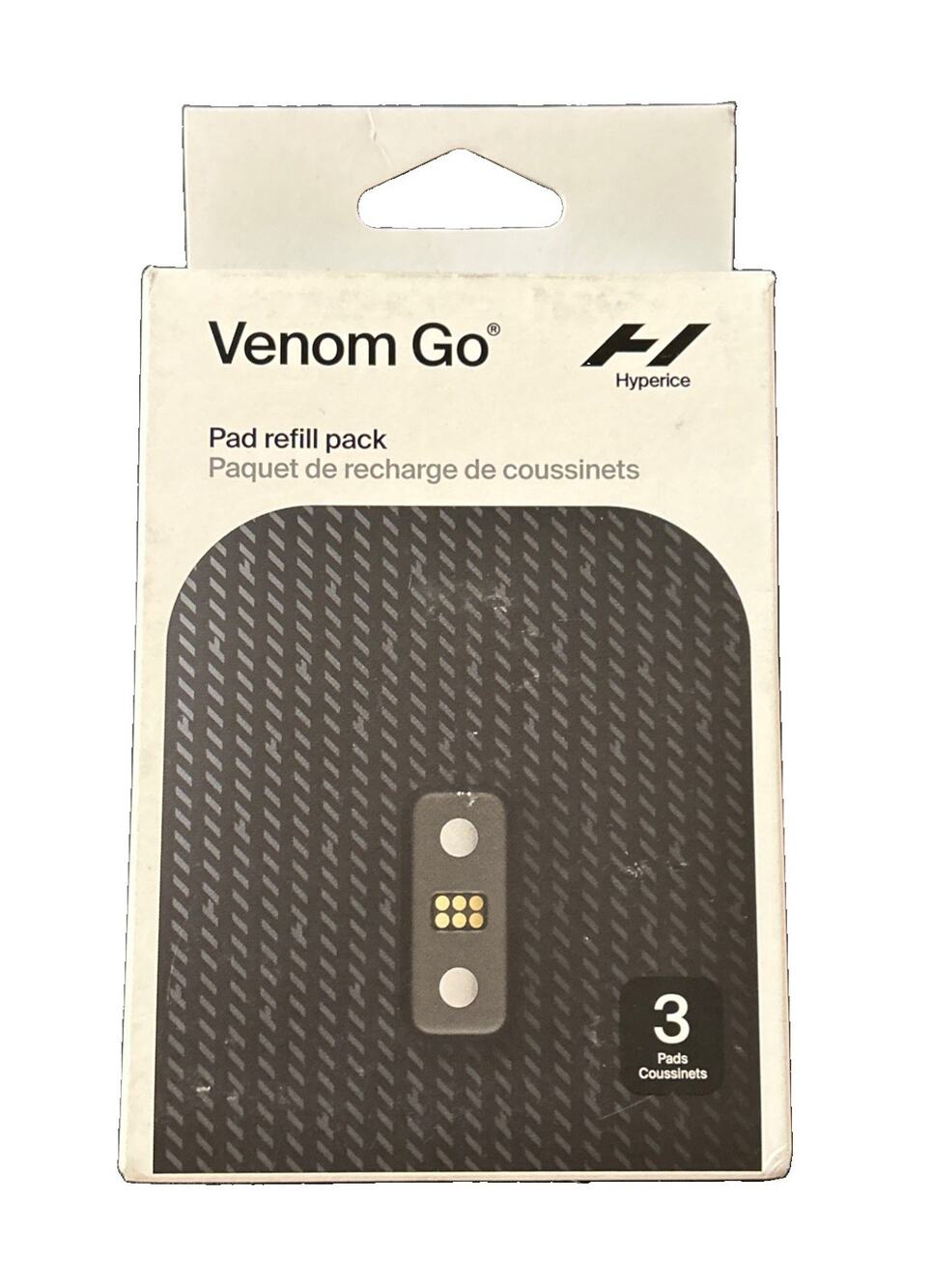Hyperice Venom Go Wearable Heat + Vibration Pad Refill (Pack of 3) Black NEW